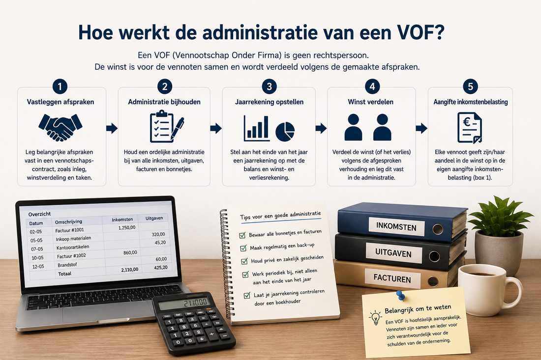 Hoe werkt de administratie van een VOF? Een praktische uitleg.