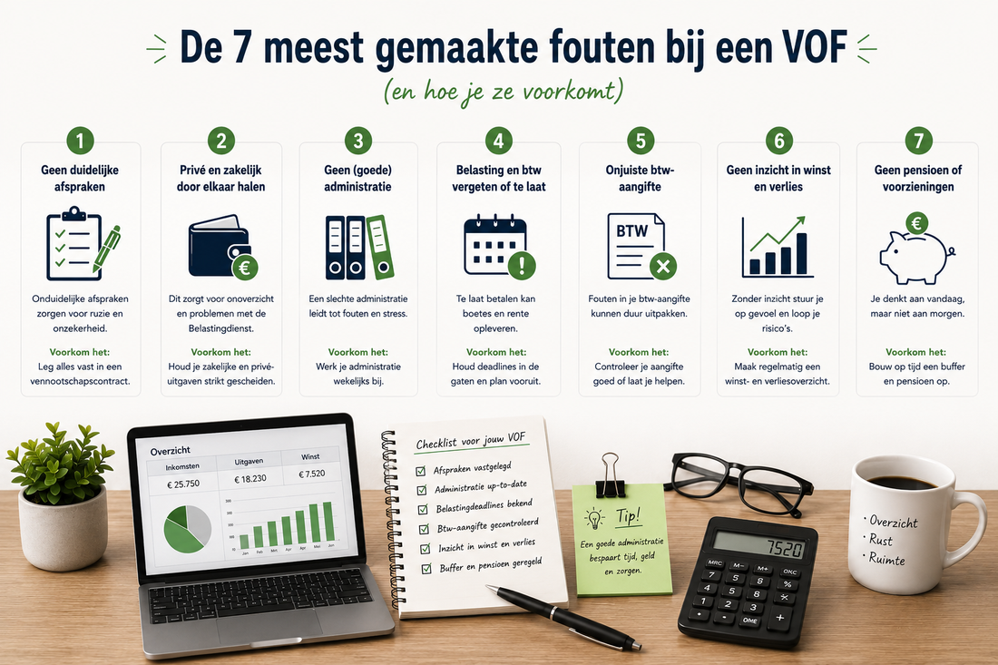De 7 meest gemaakte fouten bij een VOF (en hoe je ze voorkomt)